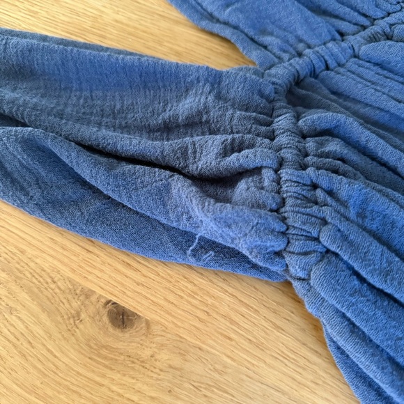 Navy Blue Halter Open Back Maxi Dress - Picture 4 of 8